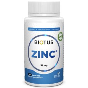 Микроэлемент Цинк Biotus Zinc 32 mg 100 Caps BIO-531019