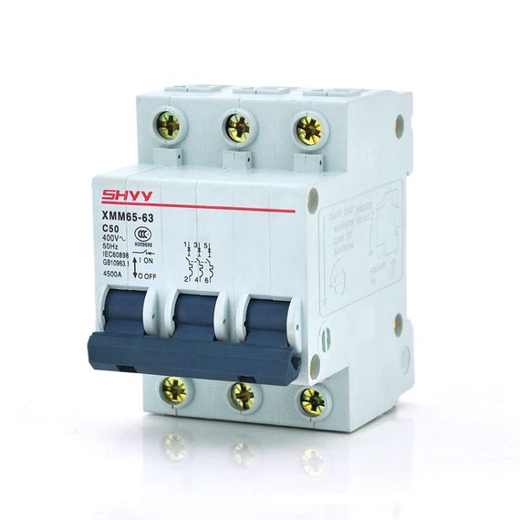 Автоматичний вимикач SHYY C65 3PC50, 400V