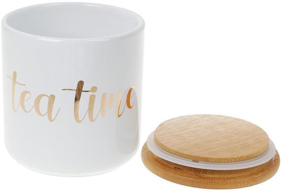 Банка Merceyl "Tea Time" 550мл керамічна з бамбуковою кришкою, біла | Зображення 1
