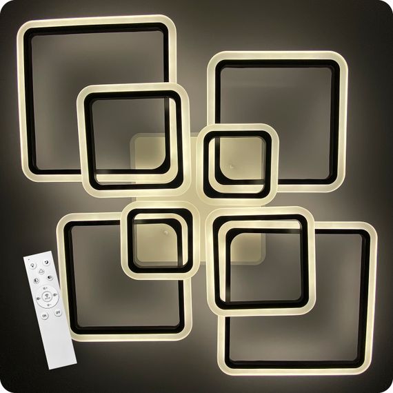 Люстра світлодіодна 517 Light 3color з пультом 224Вт Чорний (01555) | Зображення 2