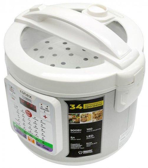 Мультиварка рисоварка Rotex RMC532-W Smart Cooking | Зображення 1