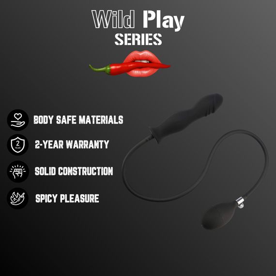 Надувна анальна пробка - Erospace Wild Play Inflatable Anal Plug C6 | Зображення 1
