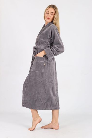 Женский халат Nusa 6895, серый 3XL | Зображення 3
