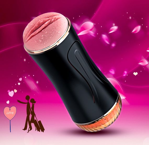 Мастурбатор з двома входами FOXSHOW Vibrating Masturbation Cup USB 10 + Interactive Function Black, BS6300045 Sex Aura | Зображення 4