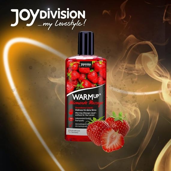 Розігріваюча їстівна масажна олія WARMup Strawberry, 150 мл | Зображення 2