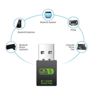 USB-адаптер ZEXMTE 600Mbps Wi-Fi+Bluetooth для ноутбуків ПК | Зображення 6