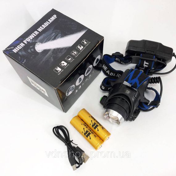 Ліхтарик акумуляторний наголовний, Дуже потужний налобний ліхтар, Налобний світлодіодний ліхтар IA-25 | Зображення 5
