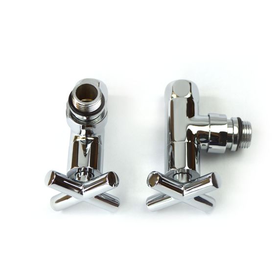 Кран кутовий для рушникосушки Raftec Premium 1/2х1/2 Chrome, 2шт. | Зображення 1