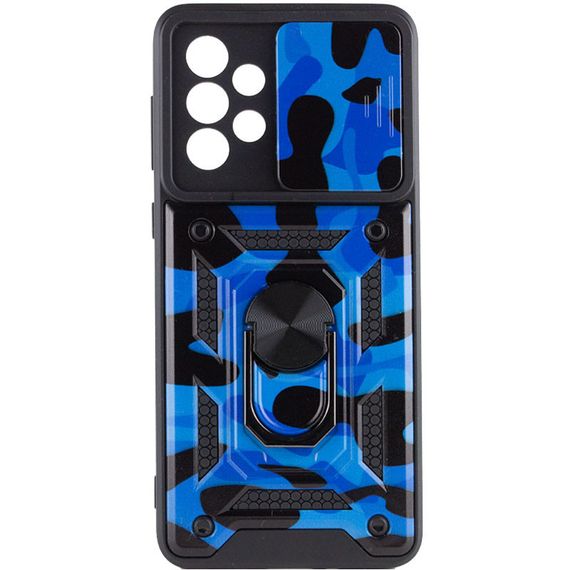 Ударостійкий чохол Camshield Serge Ring Camsung Galaxy A73 5G TPU+PC, Кольцо-держатель, Синий / Army Blue | Зображення 1