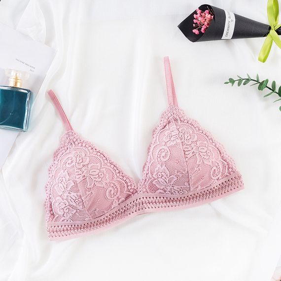 Бюстгальтер легкий, романтичний французький дизайн помаранчевий | Зображення 4