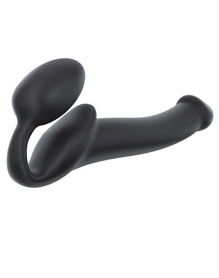 Безремневой страпон Strap-On-Me Black M, полностью регулируемый, диаметр 3,3см Sex Aura | Зображення 1