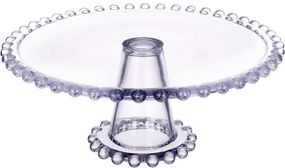 Блюдо тортівниця "Bauble Glass" Ø28см скляне на ніжці