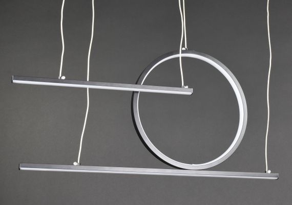 Люстра світлодіодна підвісна LED світильник для квартири на стелю лед 27160 Чорний 35-150х5х70 см. | Зображення 1