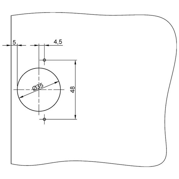 Мебельная накладная петля (Ø35 мм) DC 110, прочная и надежная | Зображення 2