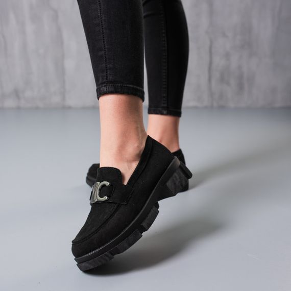Броги женские Fashion Kingdom 3750 41 размер 26 см Черный | Зображення 3