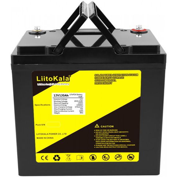LiFePO4 акумулятор 12V 150Ah з BMS smart LiitoKala (46726-_11048) | Зображення 4