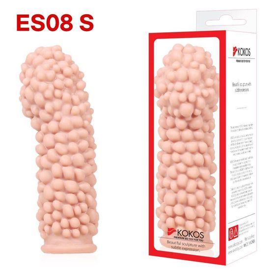 Насадка на член Kokos Extreme Sleeve ES.08 розмір S, потовщувальна, стимулювальний рельєф Sex Aura | Зображення 2