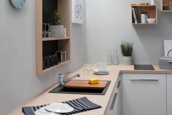 Змішувач для кухні Hansgrohe Focus M42, довж.виливу - 203мм, поворотний, 1важіль, KM100, хром (71808000) | Зображення 1