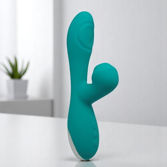 Вібратор-кролик Alive Caribbean Shine Blue — 3-в-1: вібрація, вакуум та пульсація точки G