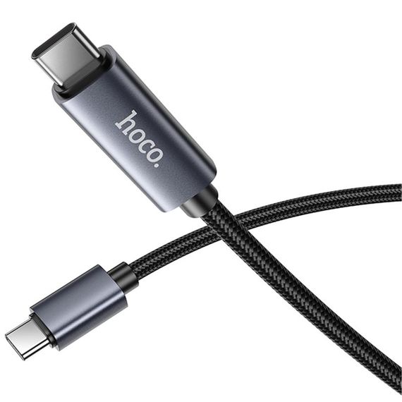 Дата кабель Hoco X112 Favor with display Type-C to Type-C 60W (1m) Black | Зображення 3
