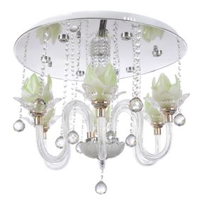 Люстра хрустальная флористика с подсветкой LED E14 40W GR (BCL-497S/6)