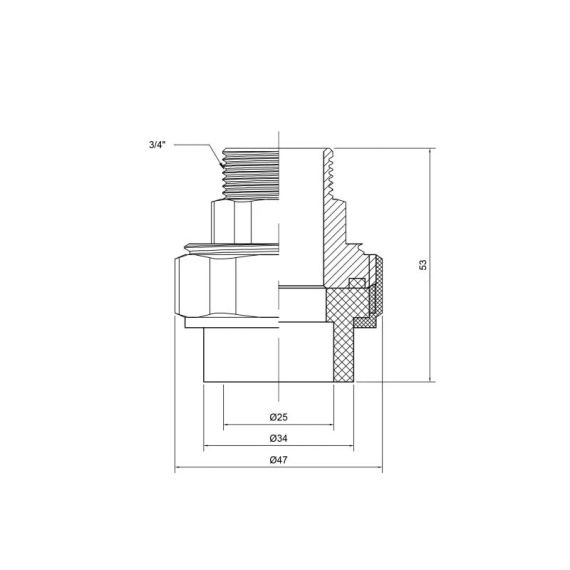Згон "Американка" PPR Thermo Alliance 25х3/4" ЗР | Зображення 1