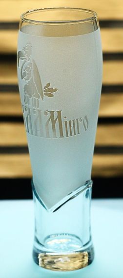 Стеклянный пивной бокал 440мл с гравировкой ВХЛАМИНГО забавная кружка подарок для мужчин друзей коллег | Зображення 2