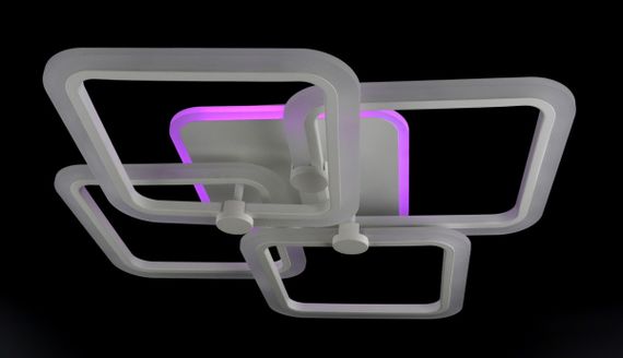 Люстра світлодіодна стельова LED світильник для квартири на стелю лед з пультом 25755 Білий 10х56х65 см. | Зображення 6