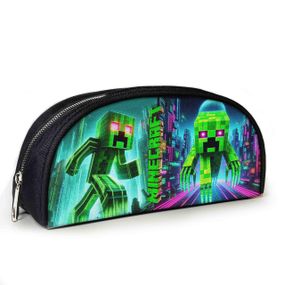 Пенал школьный Minecraft Крипер 23х10х8 см с принтом для мальчика (02849)