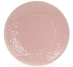 Набір 6 десертних тарілок Leeds Ceramics Ø21.5см, кам'яна кераміка (рожеві)