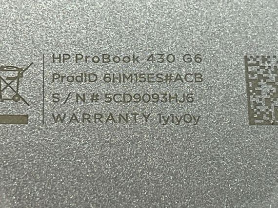 Ультрабук Б-класс HP ProBook 430 G6 / 13.3" (1920x1080) IPS / Intel Core i5-8265U (4 (8) ядра по 1.6 - 3.9 GHz) / 4 GB DDR4 / 120 GB SSD / Intel UHD Graphics 620 / WebCam б/у | Зображення 6