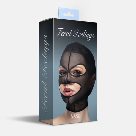 Маска сітка з відкритим ротом та очима Feral Feelings - Mask Black | Зображення 1