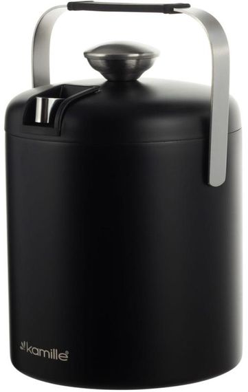 Термо-відерце Kamille Black 1300мл для льоду з кришкою та краплізбірником | Зображення 2