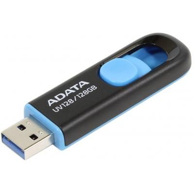 USB флеш накопичувач ADATA 128GB UV128 Black/Blue USB 3.1 (AUV128-128G-RBE) | Зображення 5