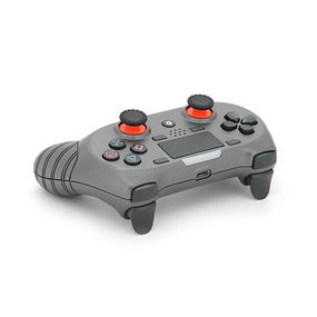 Геймпад Brazzers S8-P бездротовий для PS4 Wireless DOUBLE-motor vibration 4, роз'єм для навушників, LED light bar, Silver, 3.7V,