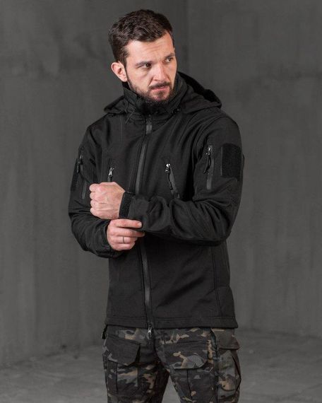 Тактична куртка софтшел Kord second generation black ВТ7804 | Зображення 1