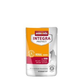 Корм влажный ветеринарный для кошек Integra Protect Renal pouches with beef при болезнях почек, с говядиной,