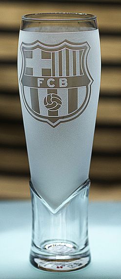 Пивний келих крафтовий 440 мл Barcelona з гравіюванням подарунок для фаната ФК Барселона футбольний матовий | Зображення 2