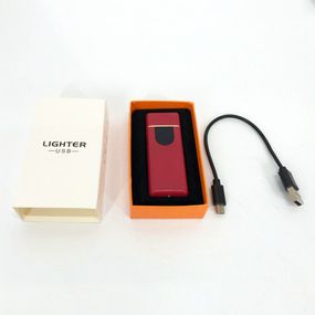 Электрозажигалка USB ZGP ABS, сенсорная зажигалка электрическая спиральная. DL-471 Цвет: красный