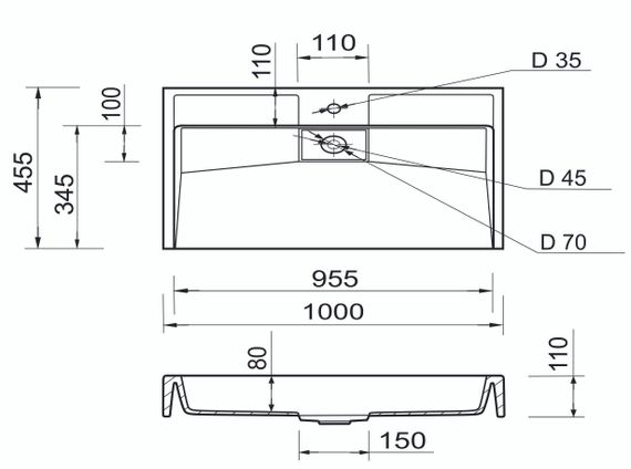 Раковина накладная Adamant VISION, прямоугольная (4824296205001) | Зображення 8