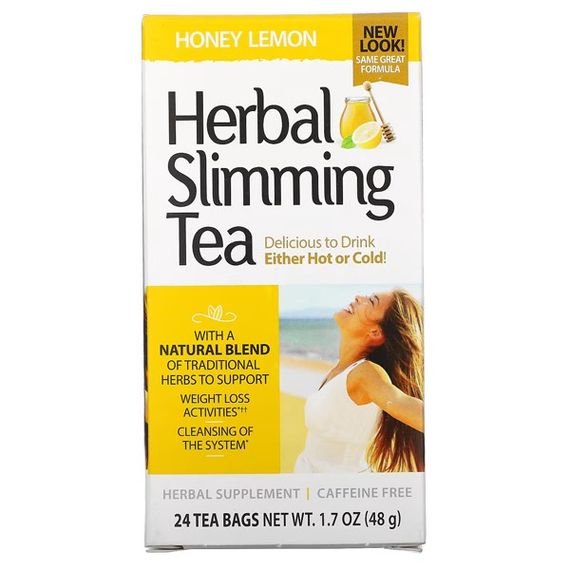 Замінник харчування 21st Century Herbal Slimming Tea Caffeine Free 24 Tea Bags Honey Lemon