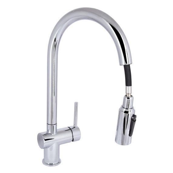 Смеситель для кухни Qtap Rozcesti с выдвижным изливом с подключением для питьевой воды QTROZ366CRM45938 Chrome | Зображення 2