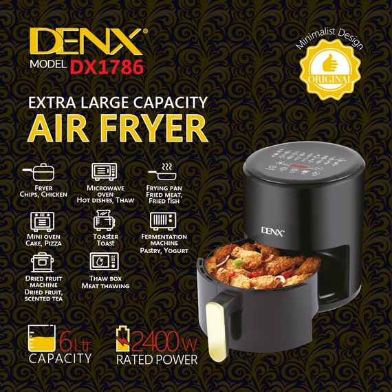 Мультипіч DENX DX1786 6 л, сенсорна. Чорний (DX1786) | Зображення 1