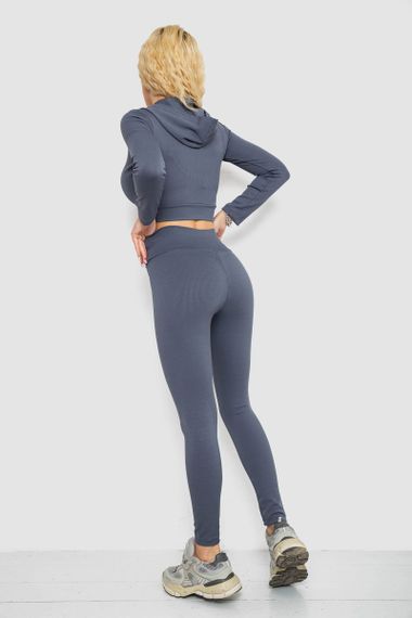 Костюм жіночий в рубчик, колір сірий, 221R3320 | Зображення 3