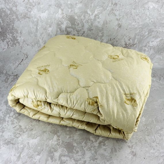 Ковдра закрита овеча вовна (Мікрофібра) PURE WOOL Двоспальна 175х210 55083 | Зображення 1