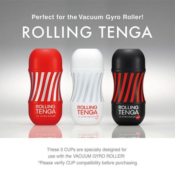 Автоматичний мастурбатор Tenga VACUUM GYRO ROLLER, ротація та вакуум, сумісний з Tenga Cup | Зображення 5