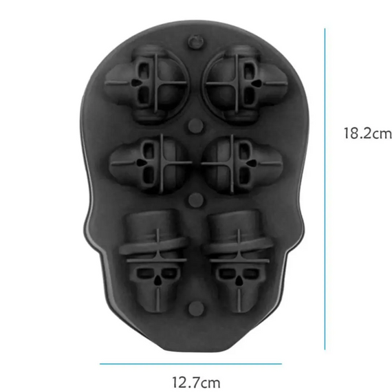 Креативна форма для льоду Силіконова форма 3.3 см - 5.3 см у вигляді черепа   знижка | Зображення 7