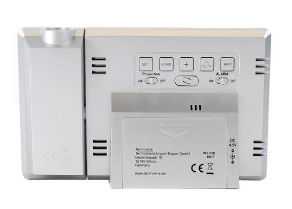 Годинник проекційний Technoline WT538 Silver/Anthracite (WT538) | Зображення 4