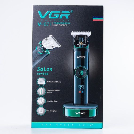 Професійна акумуляторна машинка для стрижки VGR V-671, Електромашинка для стрижки JM-87 | Зображення 7