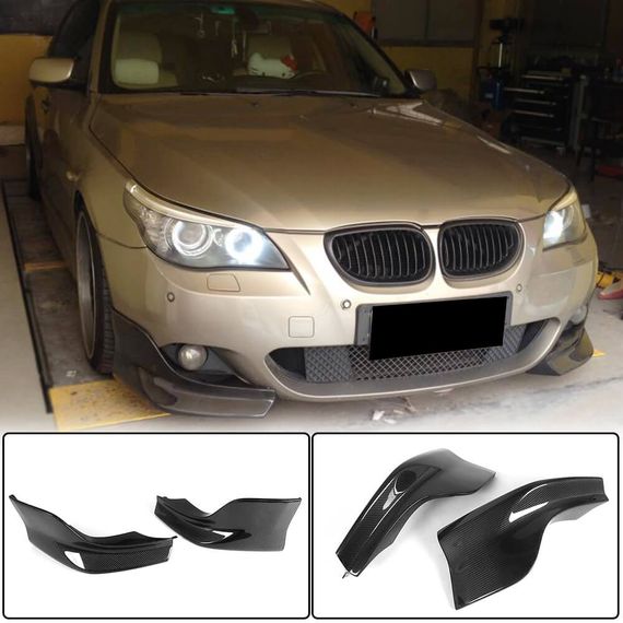 Накладки на передній бампер Flap (для M-Sport, Карбон) для BMW 5 серія E-60/61 2003-2010 рр | Зображення 1